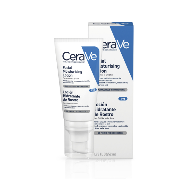 CERAVE LOCION HIDRATANTE DE ROSTRO PIEL NORMAL  1 ENVASE 52 ML