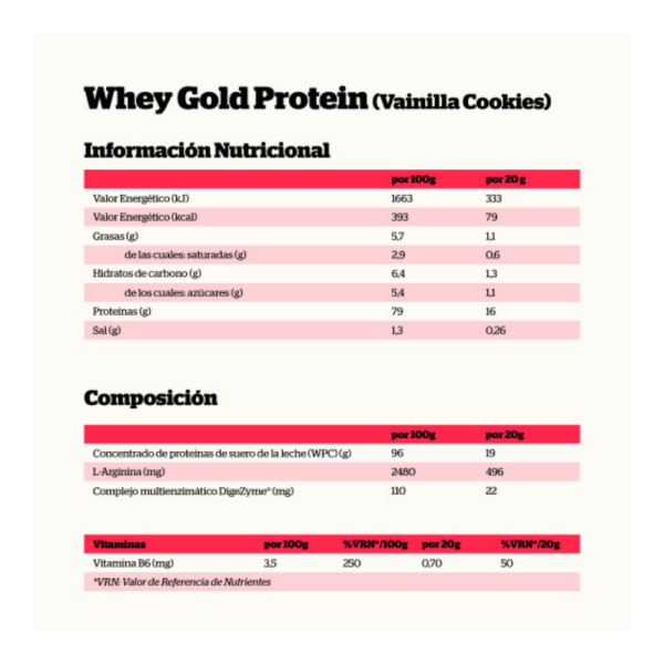 NUTRISPORT WHEY GOLD VAINILLA COOKIE - Imagen 4